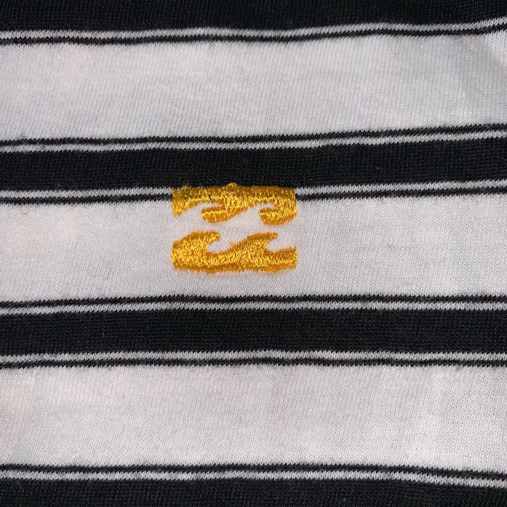 billabong beach tee yellow black n white